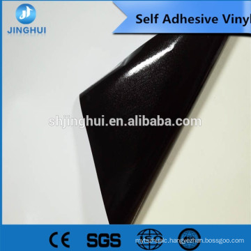 Transparent PVC film 1.27*50m 10mic 140g Liner Paper black glue self adhesive vinyl mattee for Indoors print